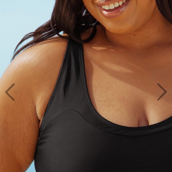 Shapermint Essentials Adjustable Strap Wire Free Tankini Black Size L NWT - Picture 3 of 5